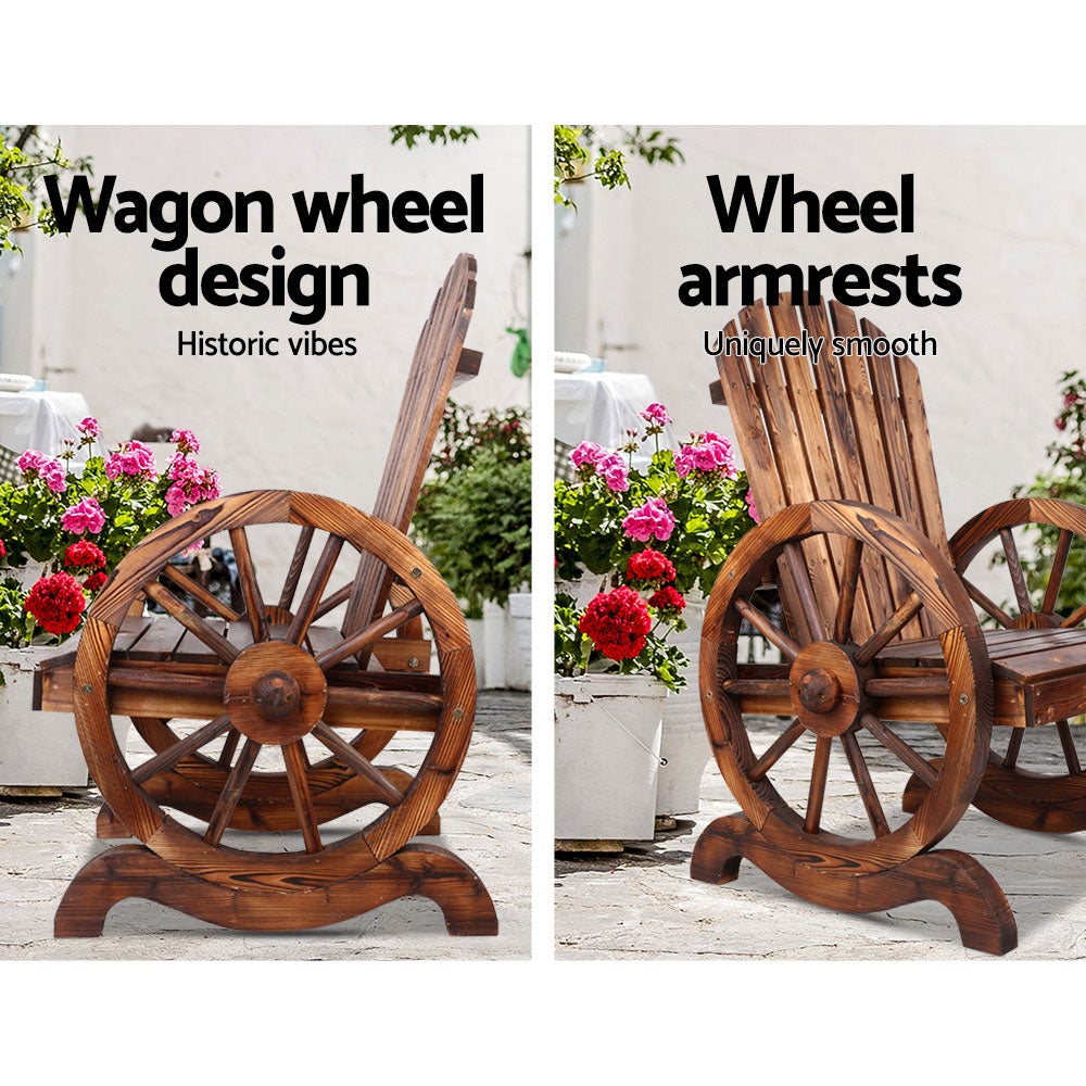 Gardeon Wooden Wagon Chair Outdoor - Terrasland