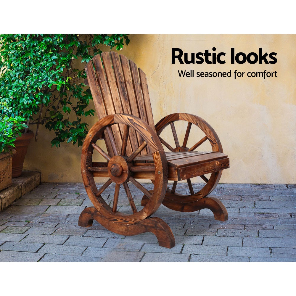 Gardeon Wooden Wagon Chair Outdoor - Terrasland