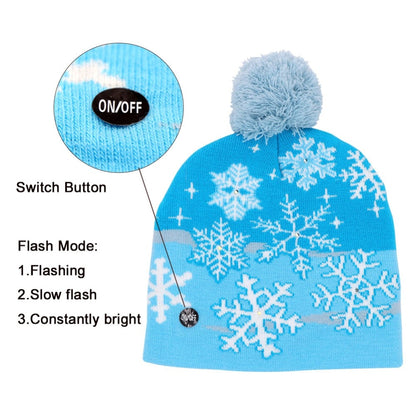 OurWarm Led Light Cotton Christmas Hat Knit Up