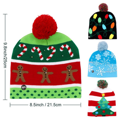 OurWarm Led Light Cotton Christmas Hat Knit Up