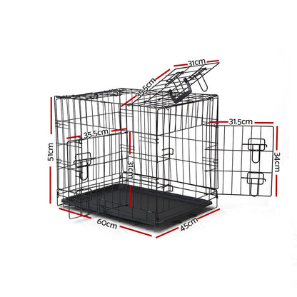 i.Pet 24inch Pet Cage - Black - Terrasland