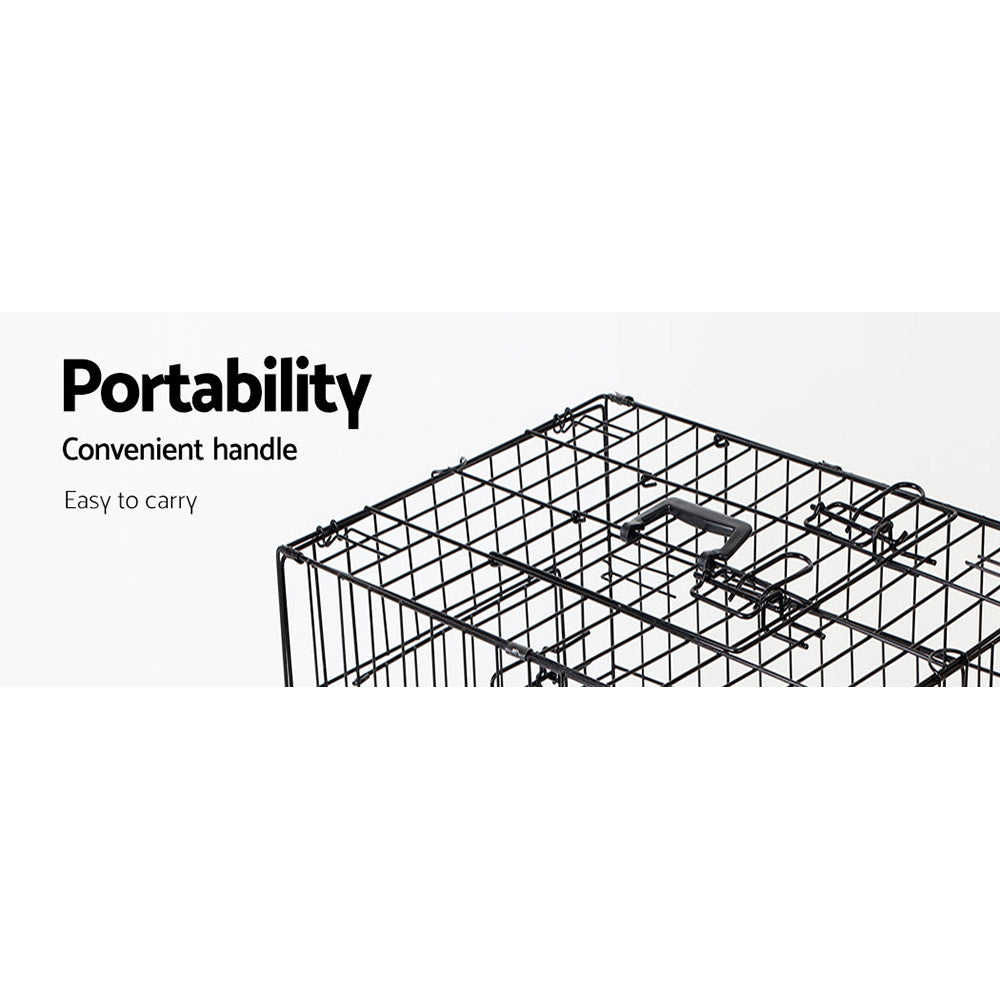 i.Pet 24inch Pet Cage - Black - Terrasland