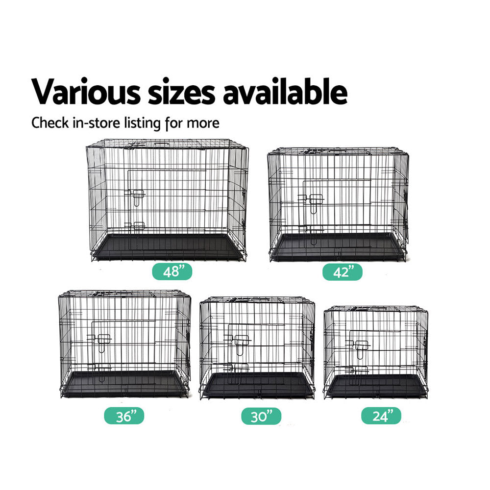 i.Pet 24inch Pet Cage - Black - Terrasland