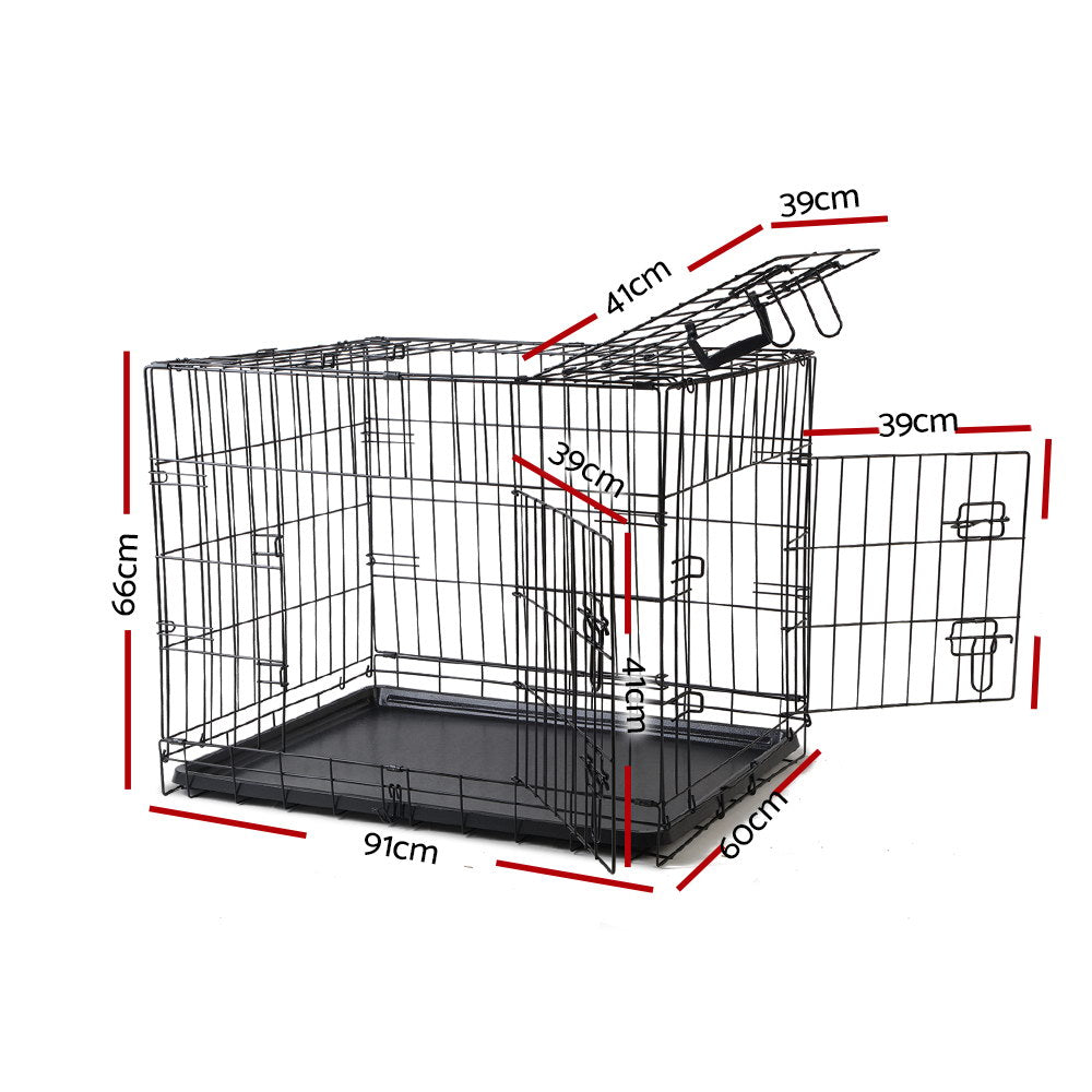 i.Pet 36inch Pet Cage - Black - Terrasland