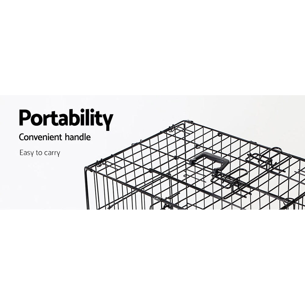 i.Pet 36inch Pet Cage - Black - Terrasland