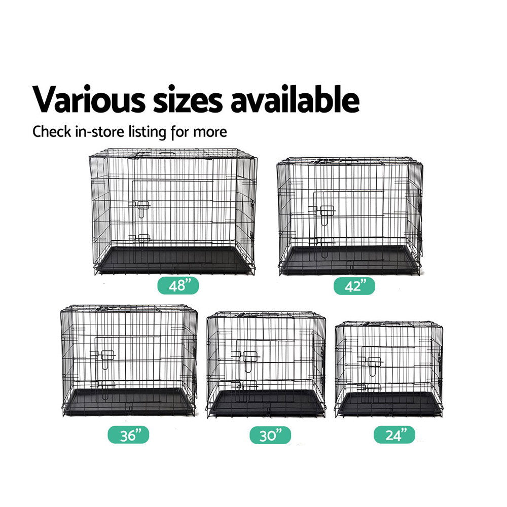 i.Pet 36inch Pet Cage - Black - Terrasland