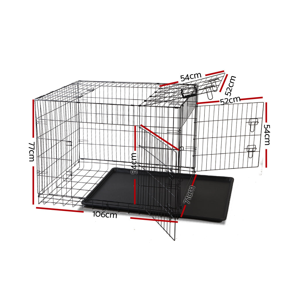 i.Pet 42inch Pet Cage - Black - Terrasland