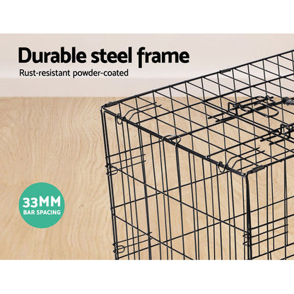 i.Pet 42inch Pet Cage - Black - Terrasland