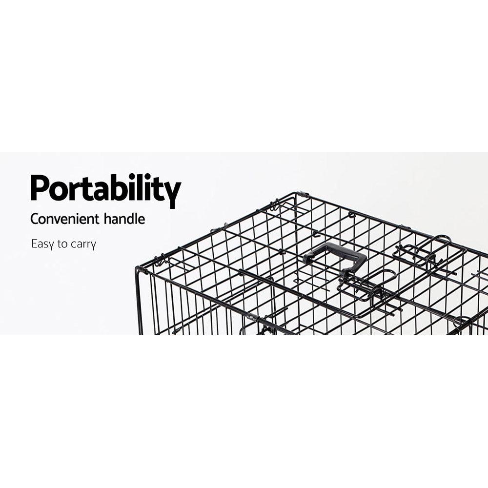 i.Pet 42inch Pet Cage - Black - Terrasland