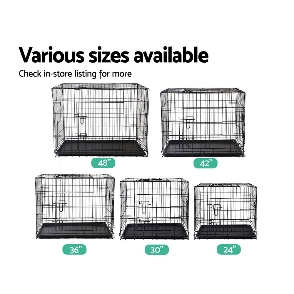 i.Pet 42inch Pet Cage - Black - Terrasland