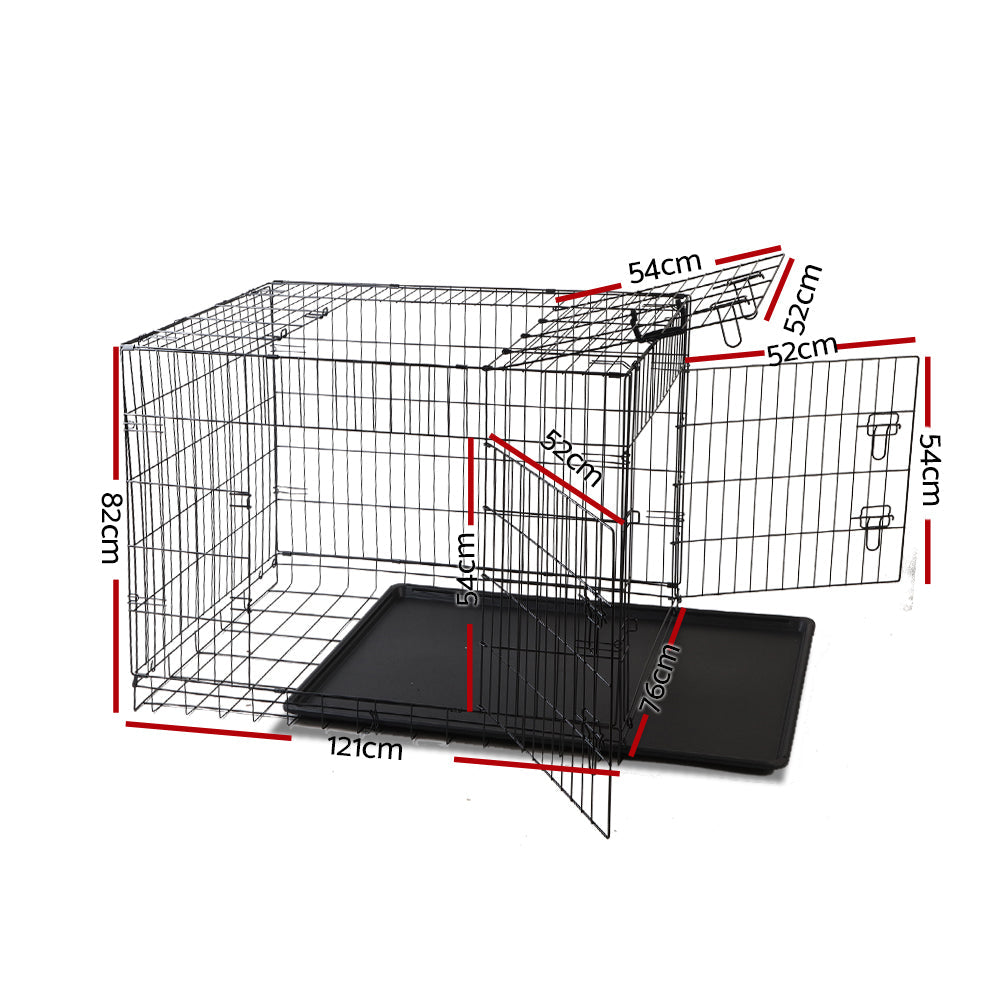 i.Pet 48inch Pet Cage - Black - Terrasland