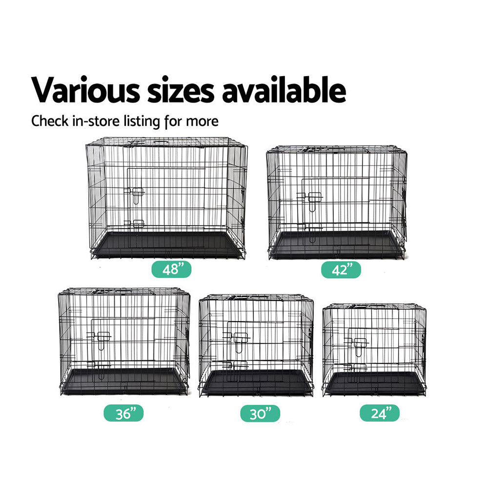 i.Pet 48inch Pet Cage - Black - Terrasland