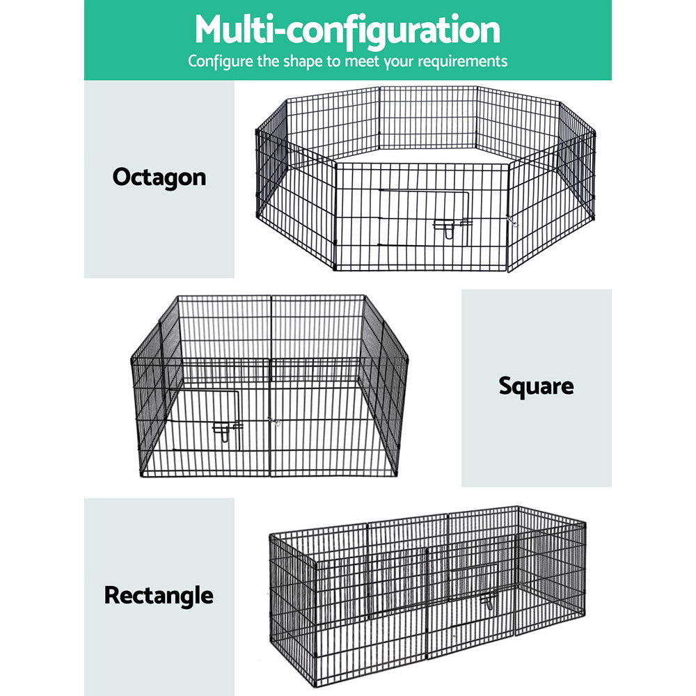 i.Pet 24" 8 Panel Pet Dog Playpen Puppy Exercise Cage Enclosure Play - Terrasland