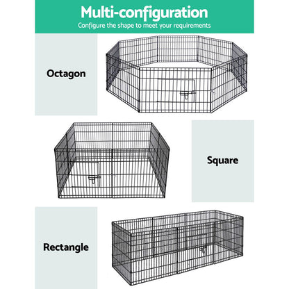 i.Pet 24" 8 Panel Pet Dog Playpen Puppy Exercise Cage Enclosure Play - Terrasland