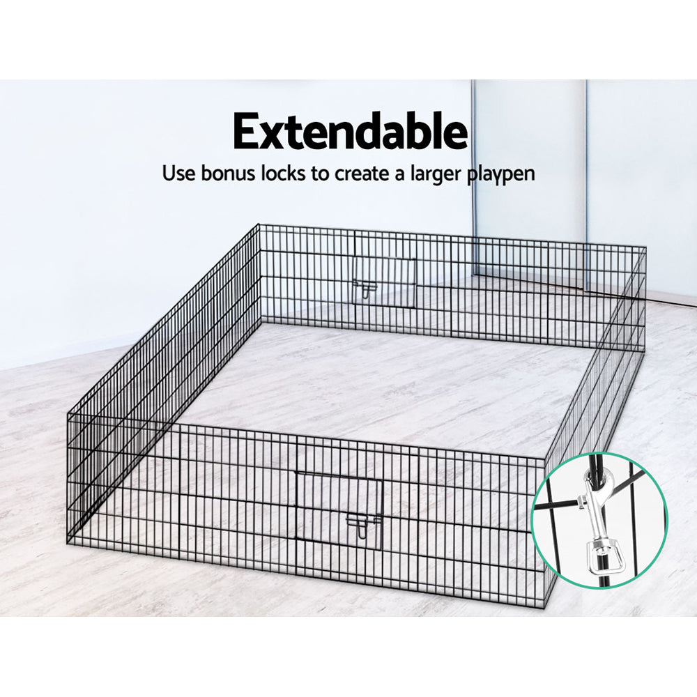 i.Pet 2X24" 8 Panel Pet Dog Playpen Puppy Exercise Cage Enclosure - Terrasland