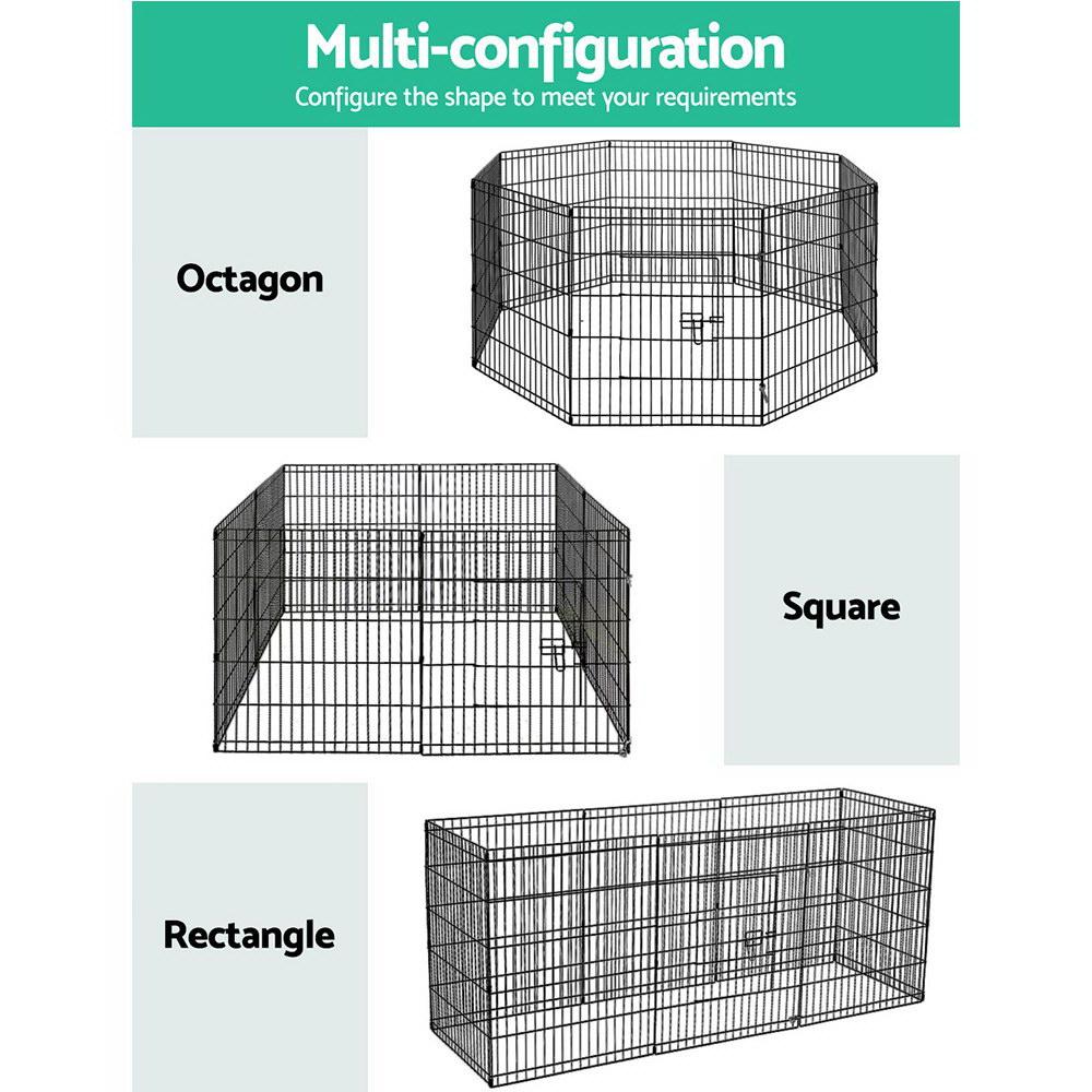 i.Pet 2X30" 8 Panel Pet Dog Playpen Puppy Exercise Cage Enclosure - Terrasland