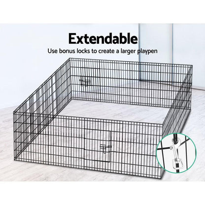 i.Pet 2X30" 8 Panel Pet Dog Playpen Puppy Exercise Cage Enclosure - Terrasland