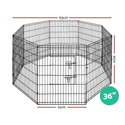 i.Pet 36" 8 Panel Pet Dog Playpen Puppy Exercise Cage Enclosure Play - Terrasland