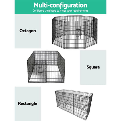 i.Pet 2X36" 8 Panel Pet Dog Playpen Puppy Exercise Cage Enclosure - Terrasland