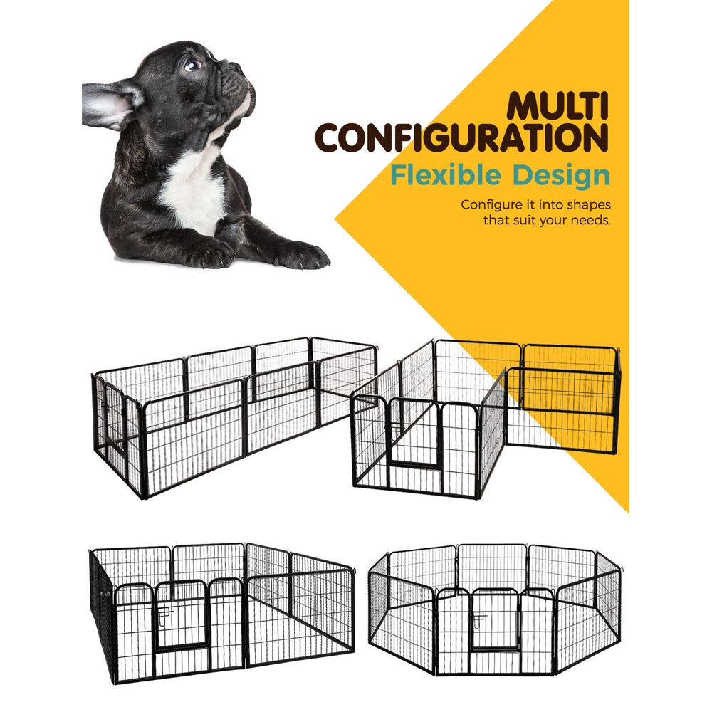 i.Pet 8 Panel Pet Dog Playpen Puppy Exercise Cage Enclosure Fence Play - Terrasland