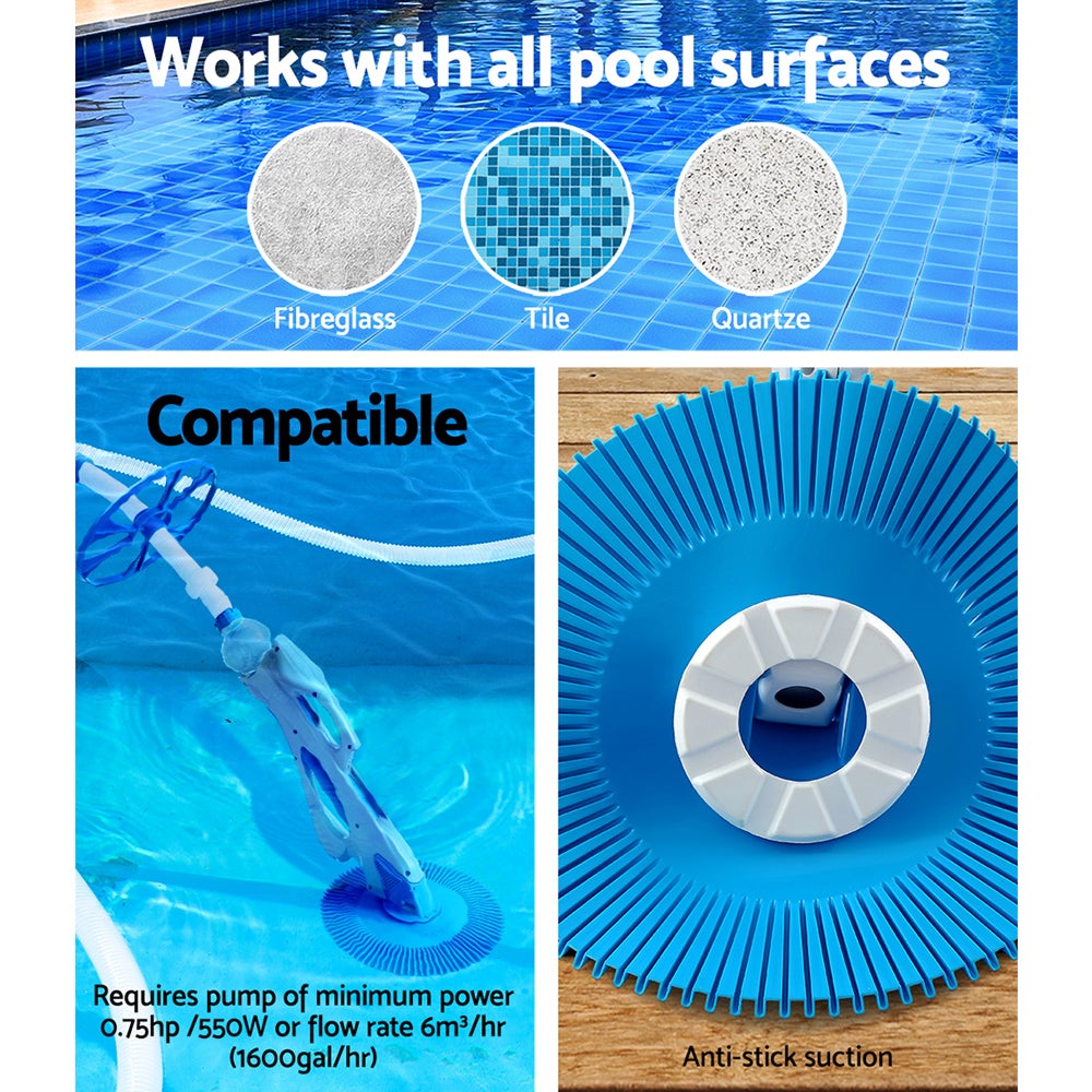 Swimming Pool Cleaner Floor Climb Wall Automatic Vacuum 10M Hose - Terrasland