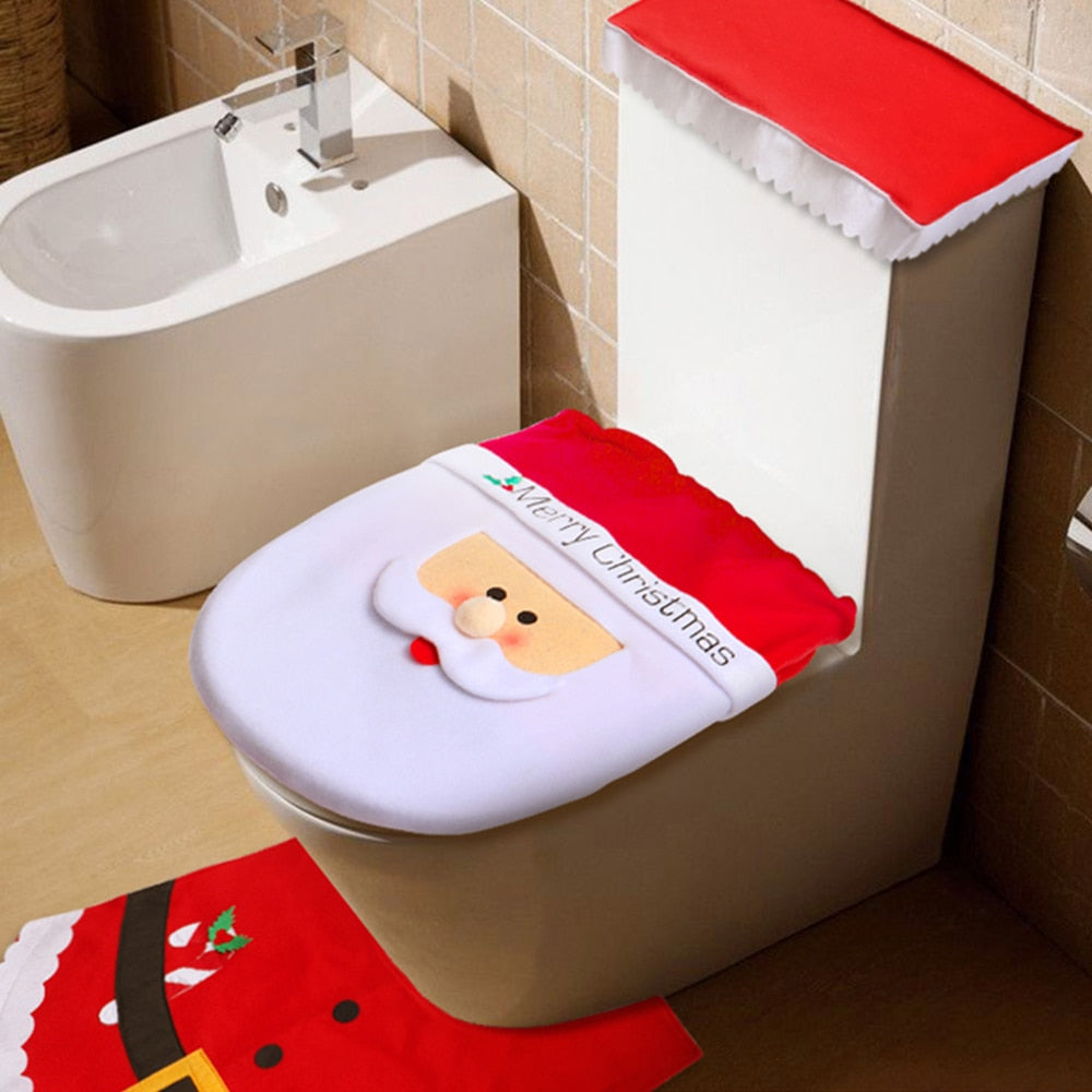 Santa Claus Toilet Lid Cover Seat Christmas