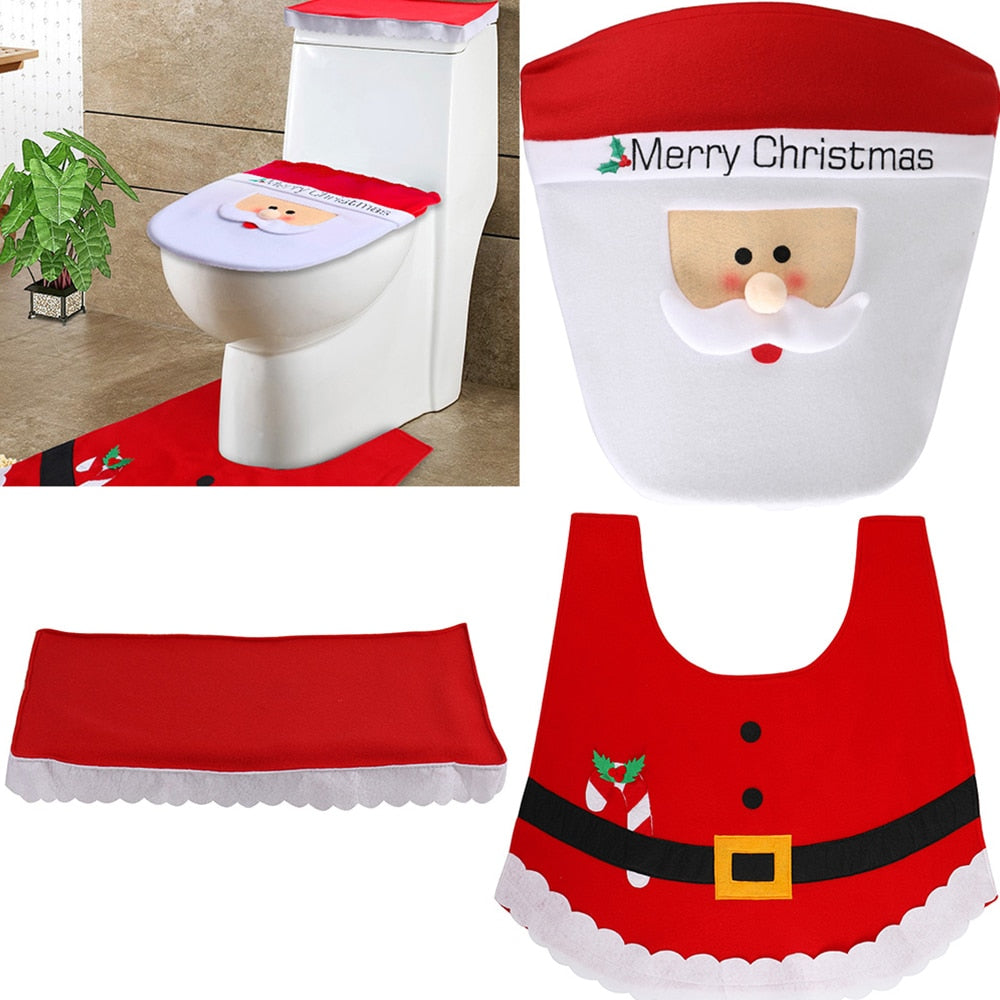 Santa Claus Toilet Lid Cover Seat Christmas