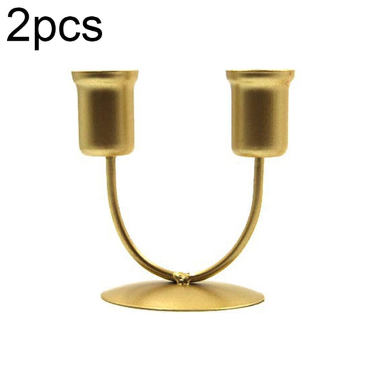 Small U Gold U-shaped Iron Candle Holder Home Dinner Romantic Candle