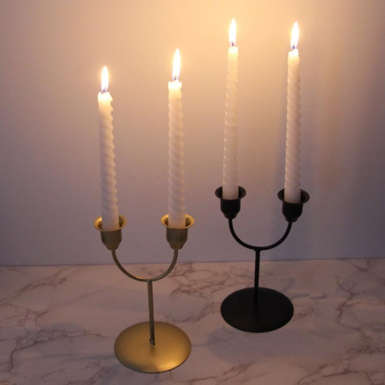 Small U Gold U-shaped Iron Candle Holder Home Dinner Romantic Candle