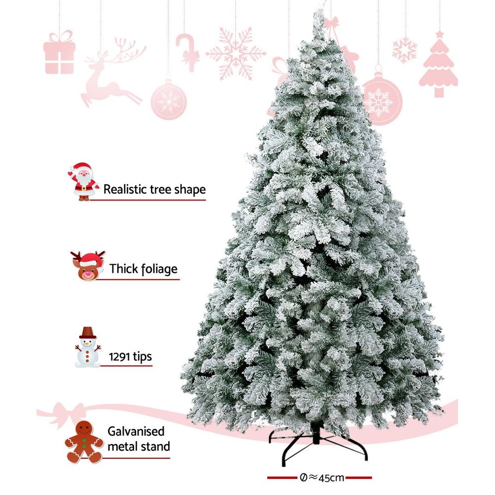 Jingle Jollys Snowy Kerstboom 2.4M 8FT Kerstversiering 859 Tips