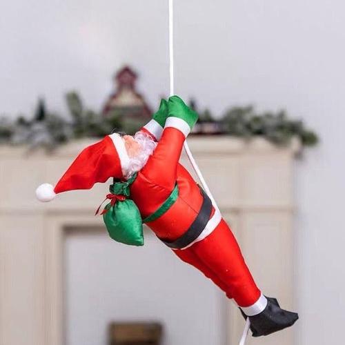 Christmas Electric Santa Decor, Santa Climbing Ropes & Ladder Toy