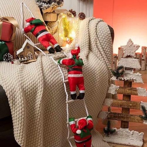 Christmas Electric Santa Decor, Santa Climbing Ropes & Ladder Toy