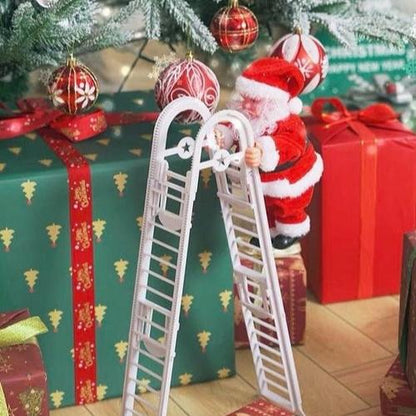 Christmas Electric Santa Decor, Santa Climbing Ropes & Ladder Toy