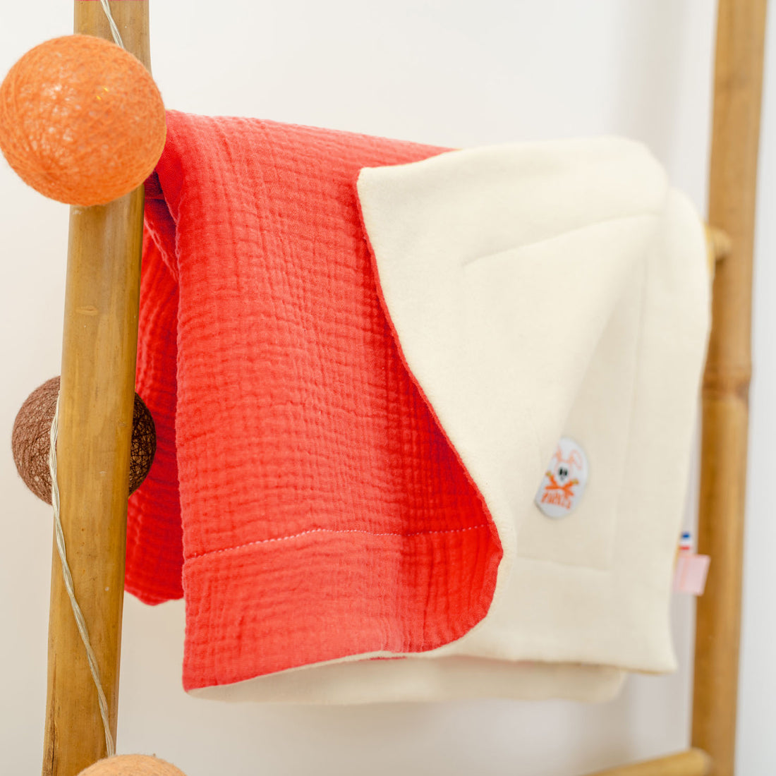 Organic Cotton Fleece Blanket -  Strawberry