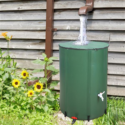 50/100 Gallon Folding Rainwater Barrel Water Collector - Terrasland