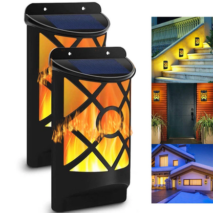 Outdoor Waterproof LED Flickering Solar Flame Lights for Courtyard - Terrasland