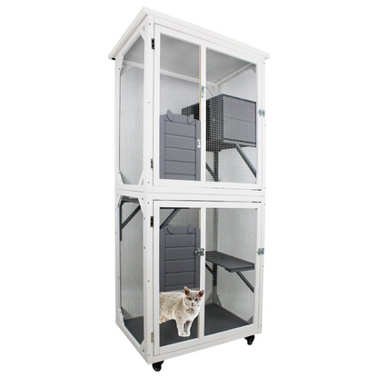 XPT016 Outdoor indoor cat pet climbing rack play cage - Terrasland