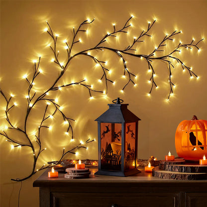 7.55 ft 144 LED USB Flexible Branch Wall Lights Indoor Decor for