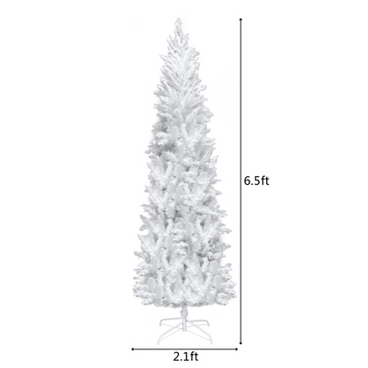 6.5ft Flocking Tied Light Christmas Tree