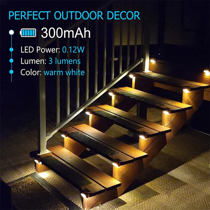 Solar Deck Lights LED Waterproof Outdoor Solar Powered LED Step Light - Terrasland