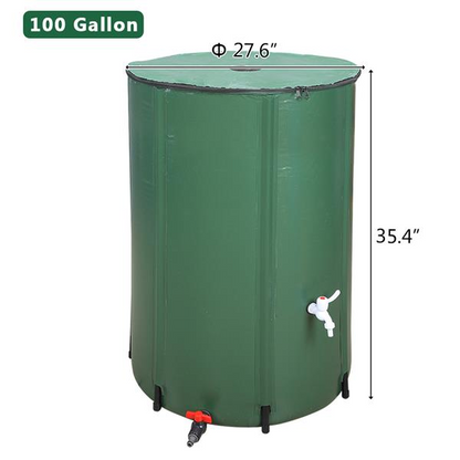 50/100 Gallon Folding Rainwater Barrel Water Collector - Terrasland