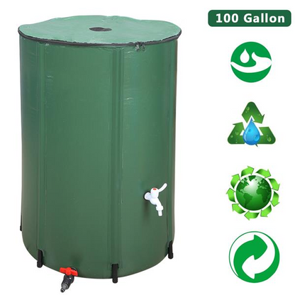 50/100 Gallon Folding Rainwater Barrel Water Collector - Terrasland