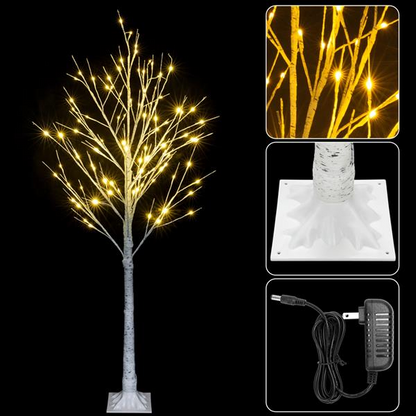 4FT Snowflake Christmas Tree with 48 LED Lamp