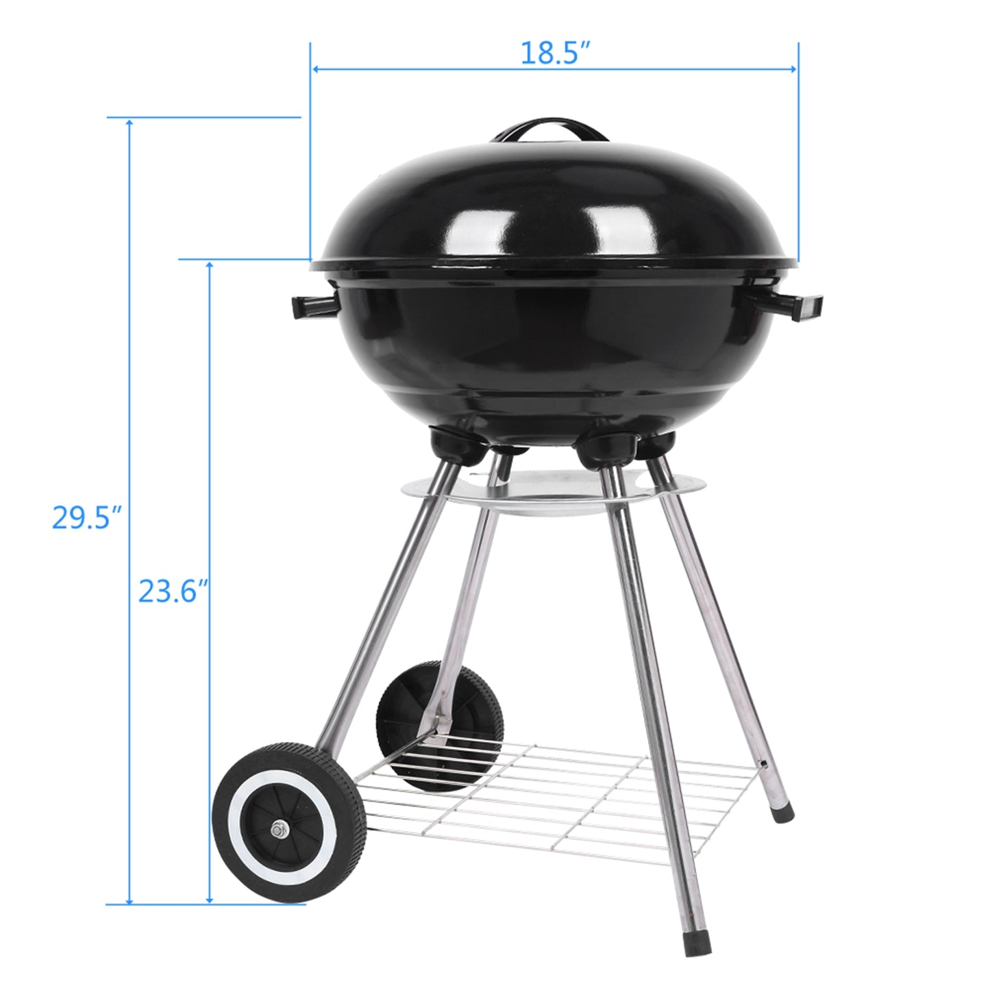 18 Inch Apple Charcoal Stove BBQ Grill For Outdoor Cooking - Terrasland