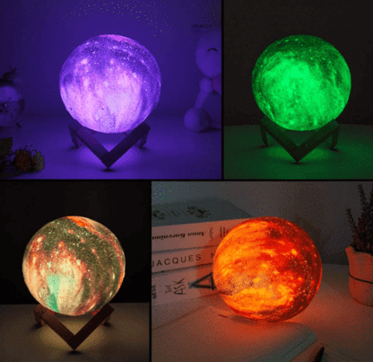 3D Printing Moon Lamp Galaxy Moon Light with Remote Control