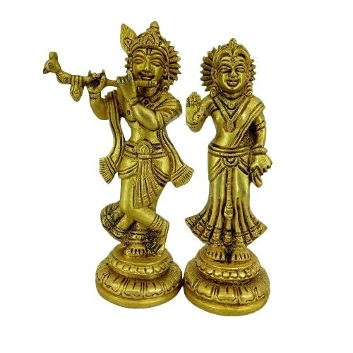 Brass Radha Krishna Statue