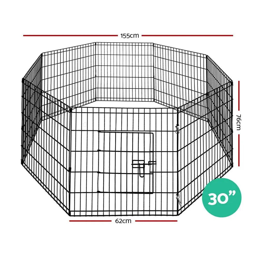 i.Pet 30" 8 Panel Pet Dog Playpen Puppy Exercise Cage Enclosure Play - Terrasland