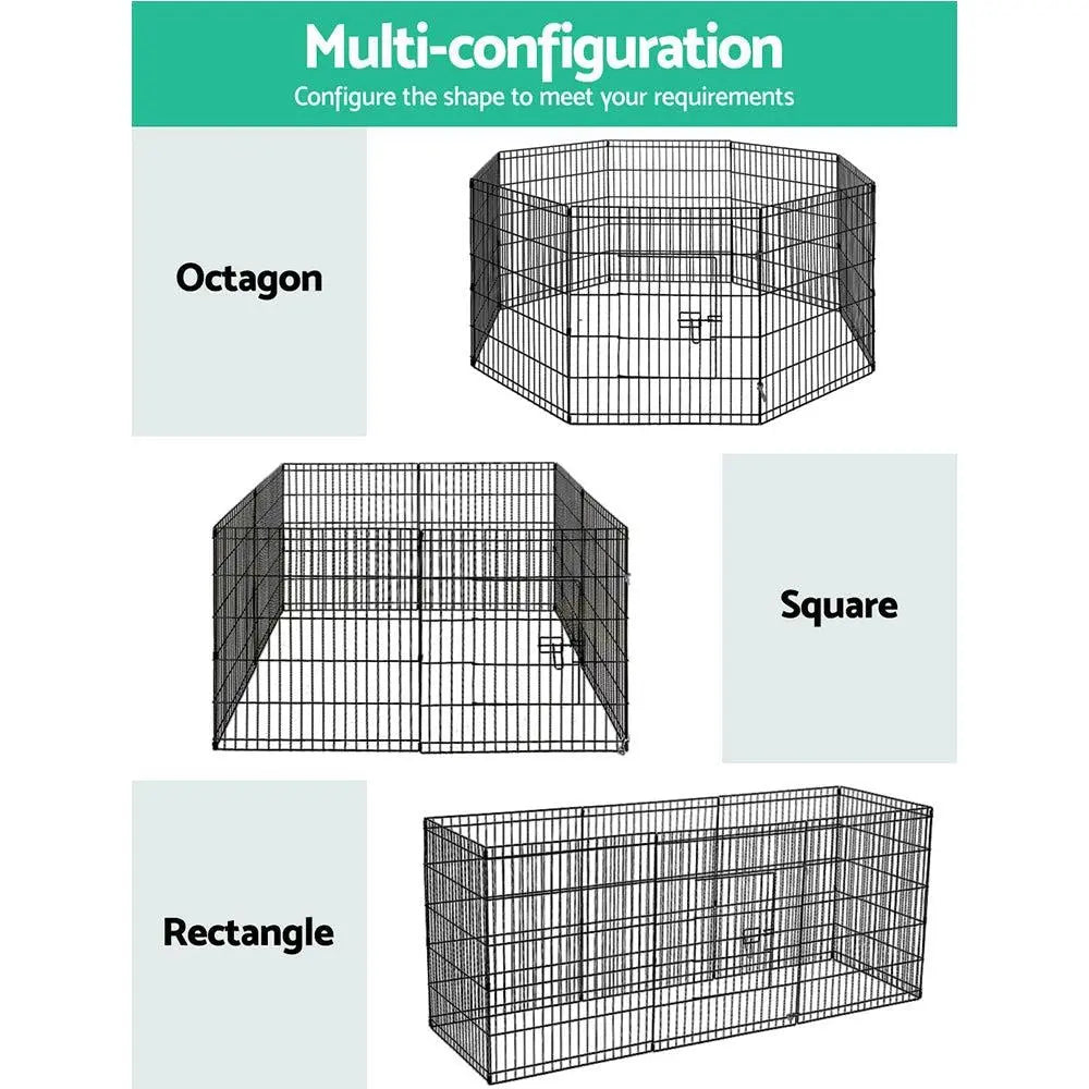 i.Pet 30" 8 Panel Pet Dog Playpen Puppy Exercise Cage Enclosure Play - Terrasland