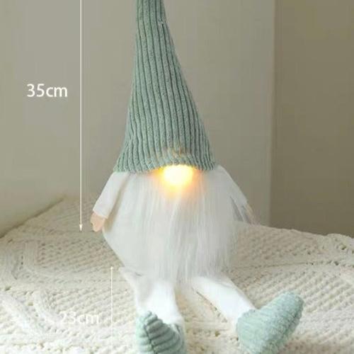 Nordic Christmas Gnomes Elves Dolls Ornaments Decors with Led Lights