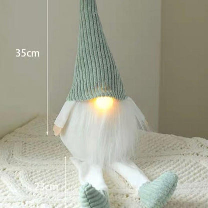 Nordic Christmas Gnomes Elves Dolls Ornaments Decors with Led Lights